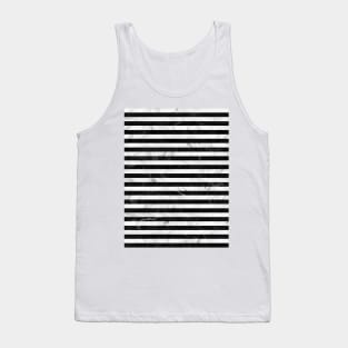 Marble Stripes Pattern - Black and White Tank Top